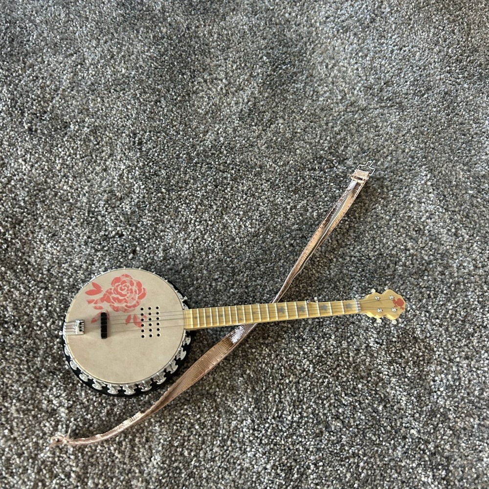 American Girl Floral Design Mini Banjo with Strap